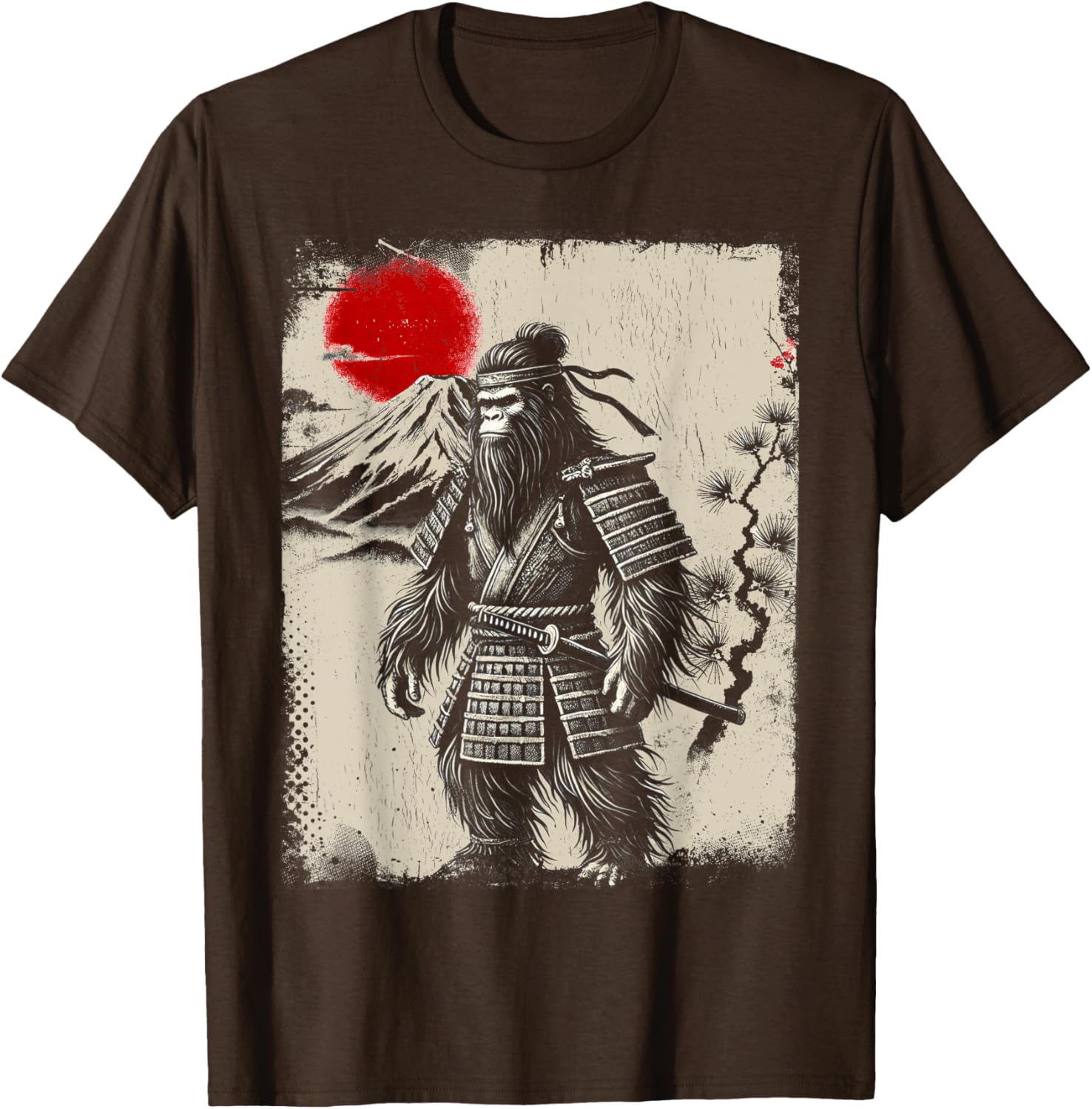 Vintage Bigfoot Ninja Samurai Ukiyo-e T-Shirt for Unique Style - 14