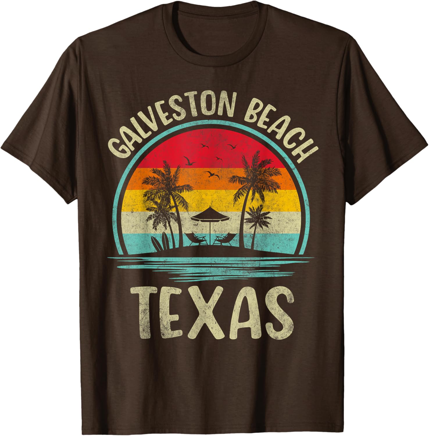 Galveston Beach Summer Vacation Palm Tree Family T-Shirt for Fun Days - 13