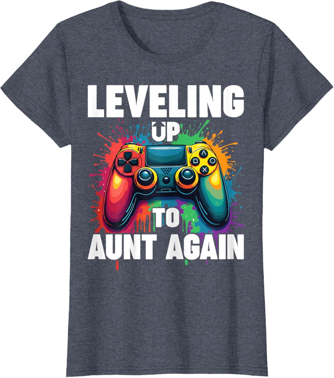 Promoted to Auntie Gender Reveal T-Shirt Leveling Up to Aunt Again - 8