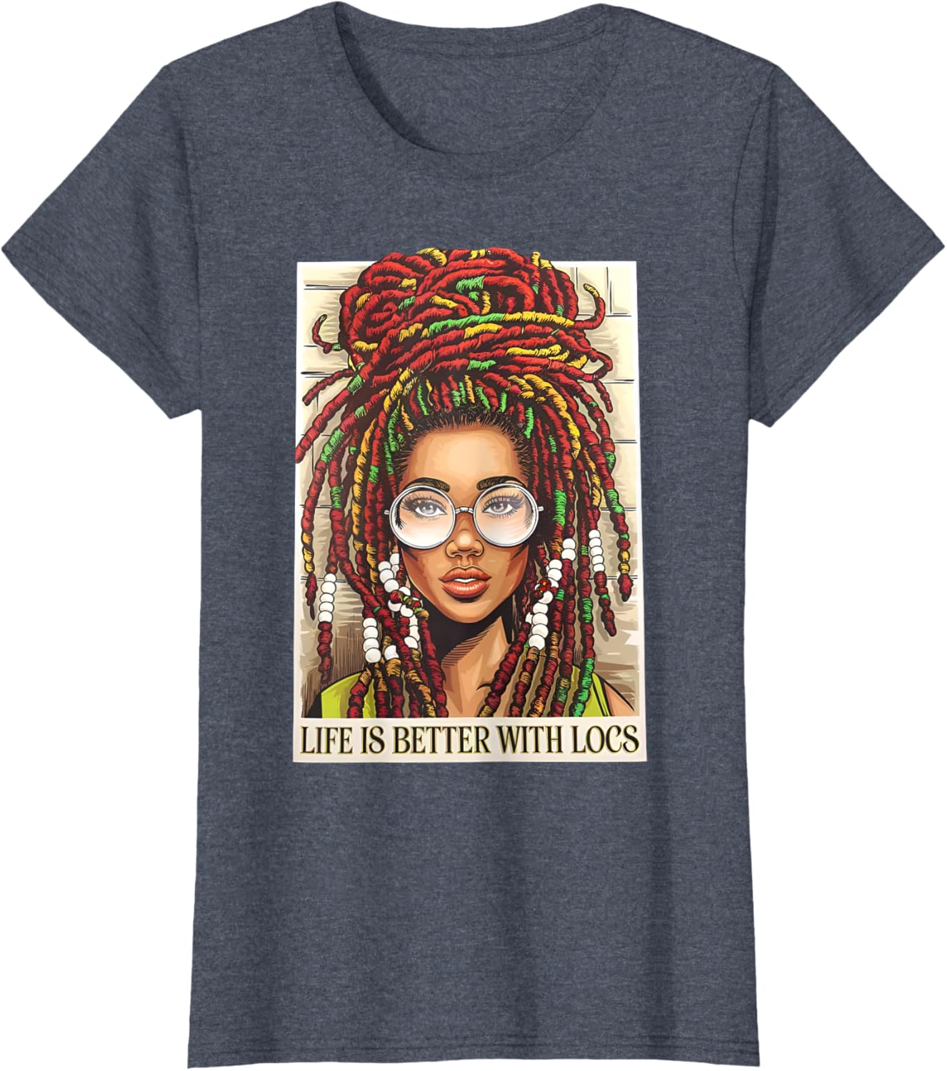 Life Is Better With Locs T-Shirt for Black Women Celebrate Your Melanin - 5