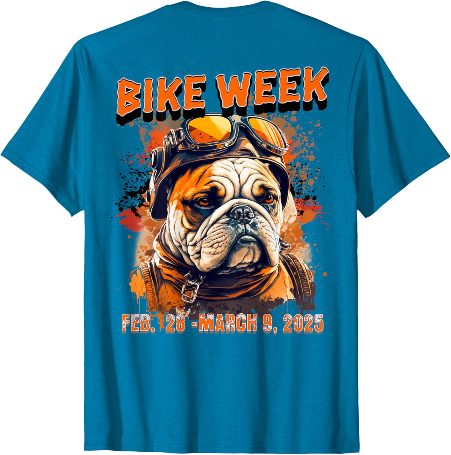 Bike Week 2025 Rally Dog Art T-Shirt for Men, Women, and Kids - 11