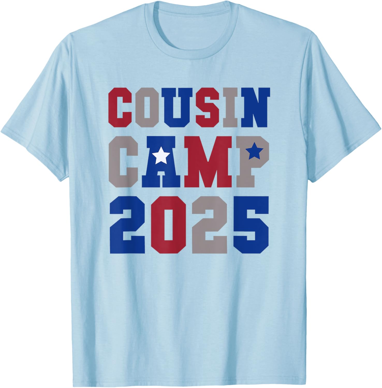 Cute Cousin Camp 2025 Family Reunion T-Shirt for Boys and Girls - 1