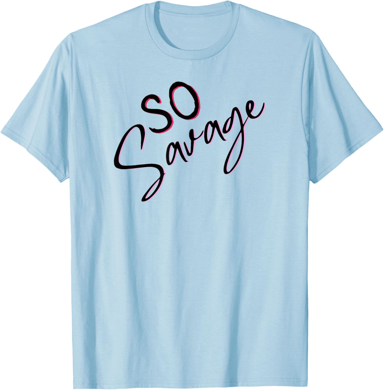 SO Savage Pale Pink and Magenta T-Shirt for Stylish Comfort - 18