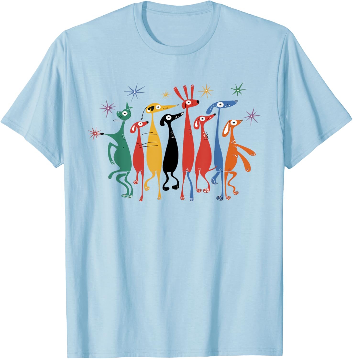 Retro Mid-Century Modern Dog T-Shirt 50s 60s Style for Pet Lovers - 19