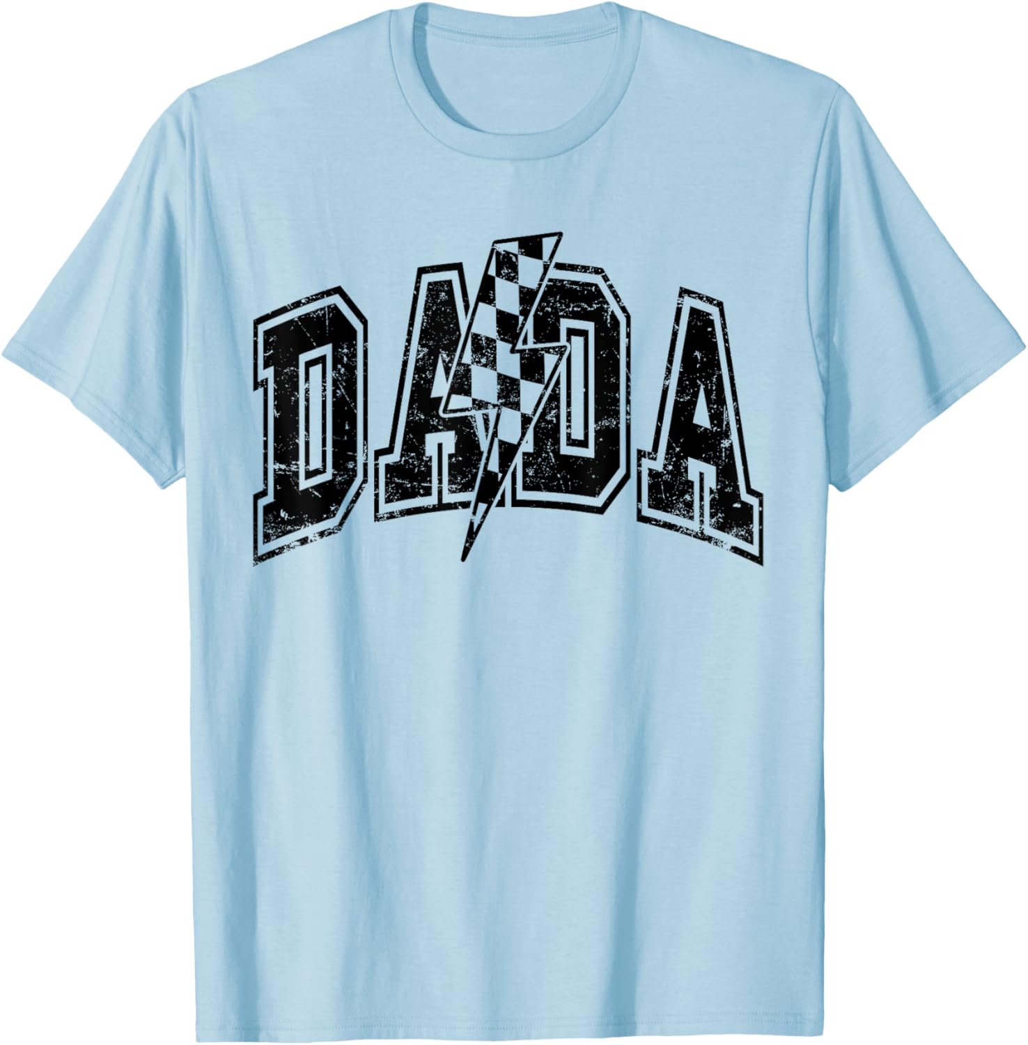Dada Lightning Checkered Father's Day T-Shirt for Dad and Grandpa - 5