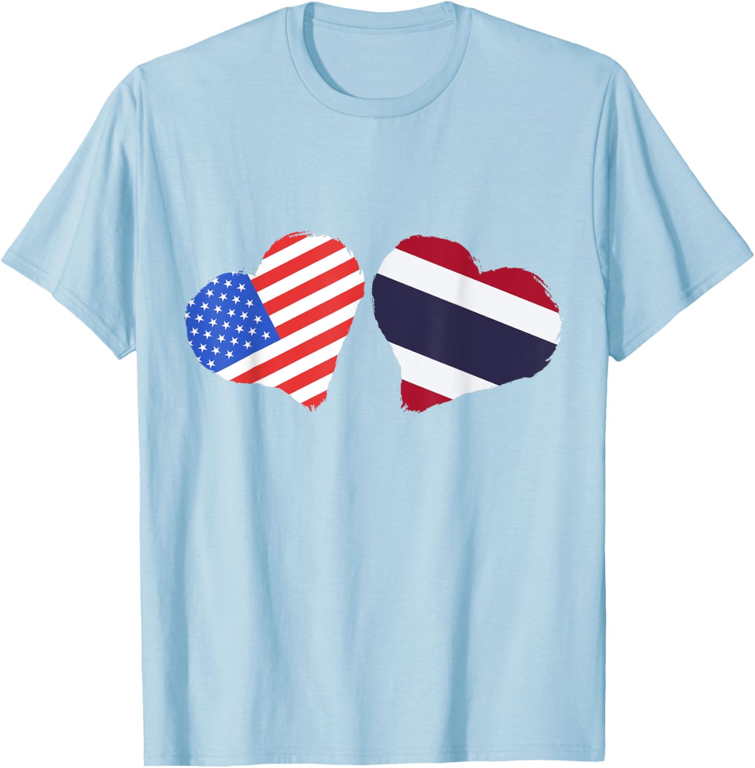 Thailand USA Heart Flag T-Shirt for Thai Roots and Pride in America - 13
