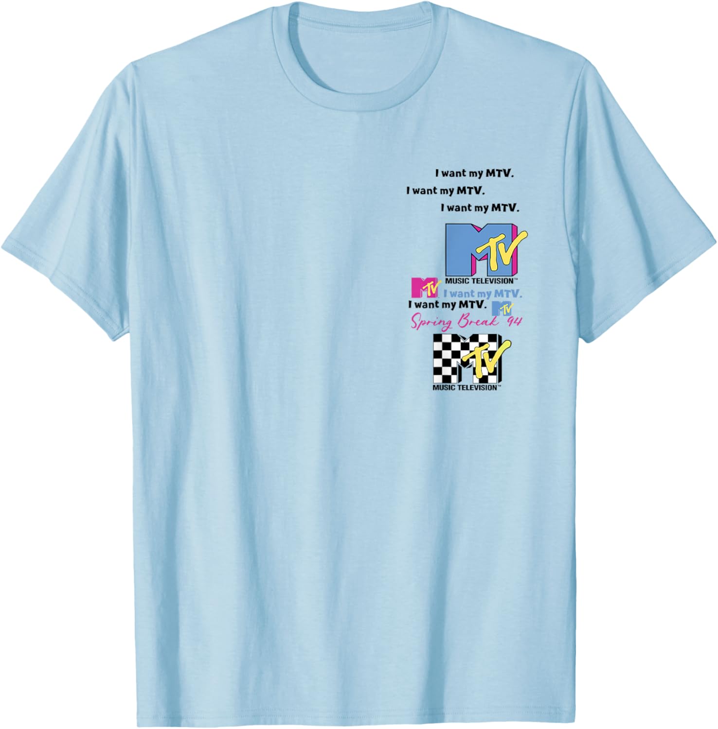 MTV Spring Break 94 Retro Pop Art Tee - Vintage Style Graphic T-Shirt - 9