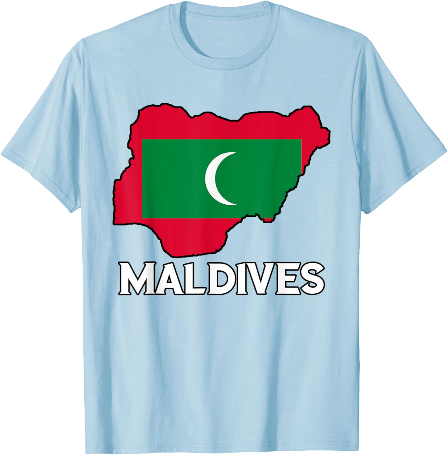 Maldivian Pride Flag Map T-Shirt for Comfort and Style in Clothing - 24