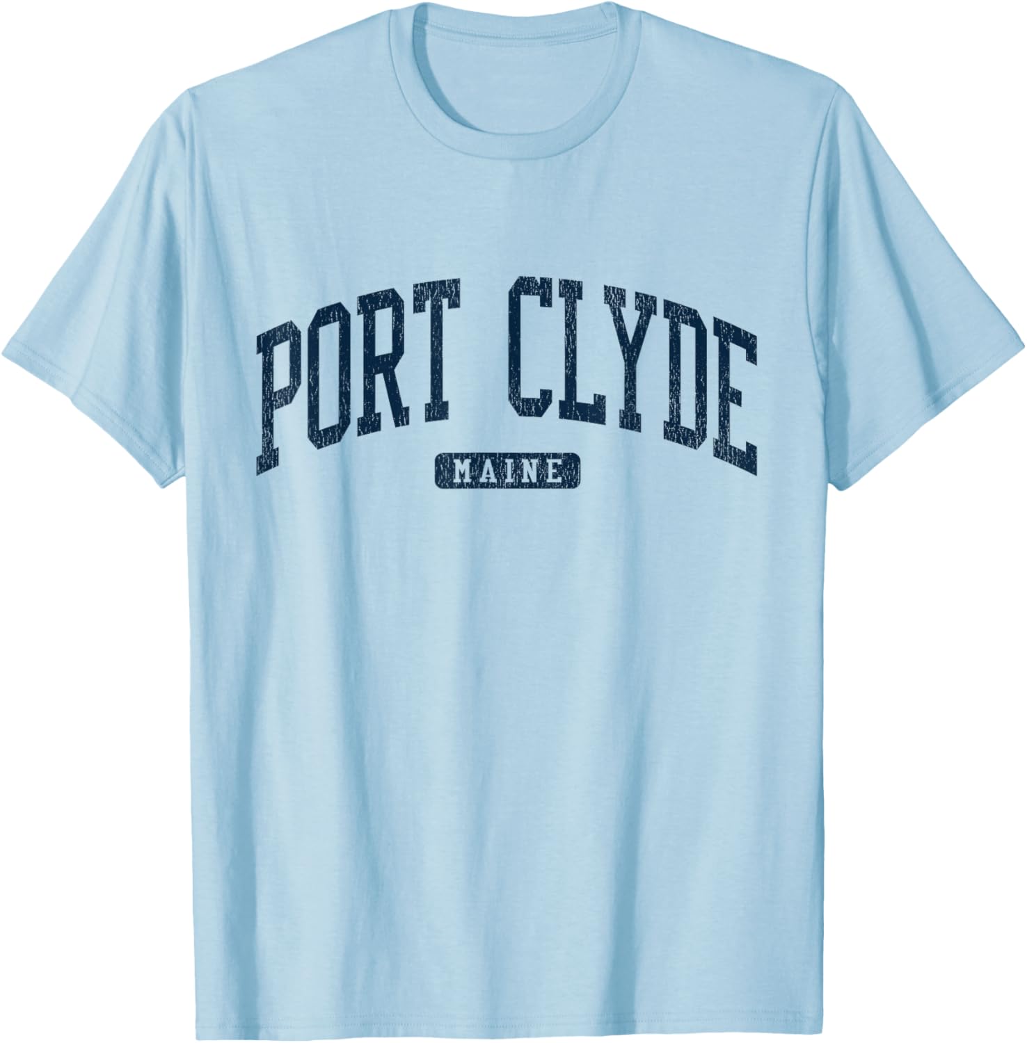 Port Clyde Maine University Style Blue T-Shirt for Casual Wear - 10