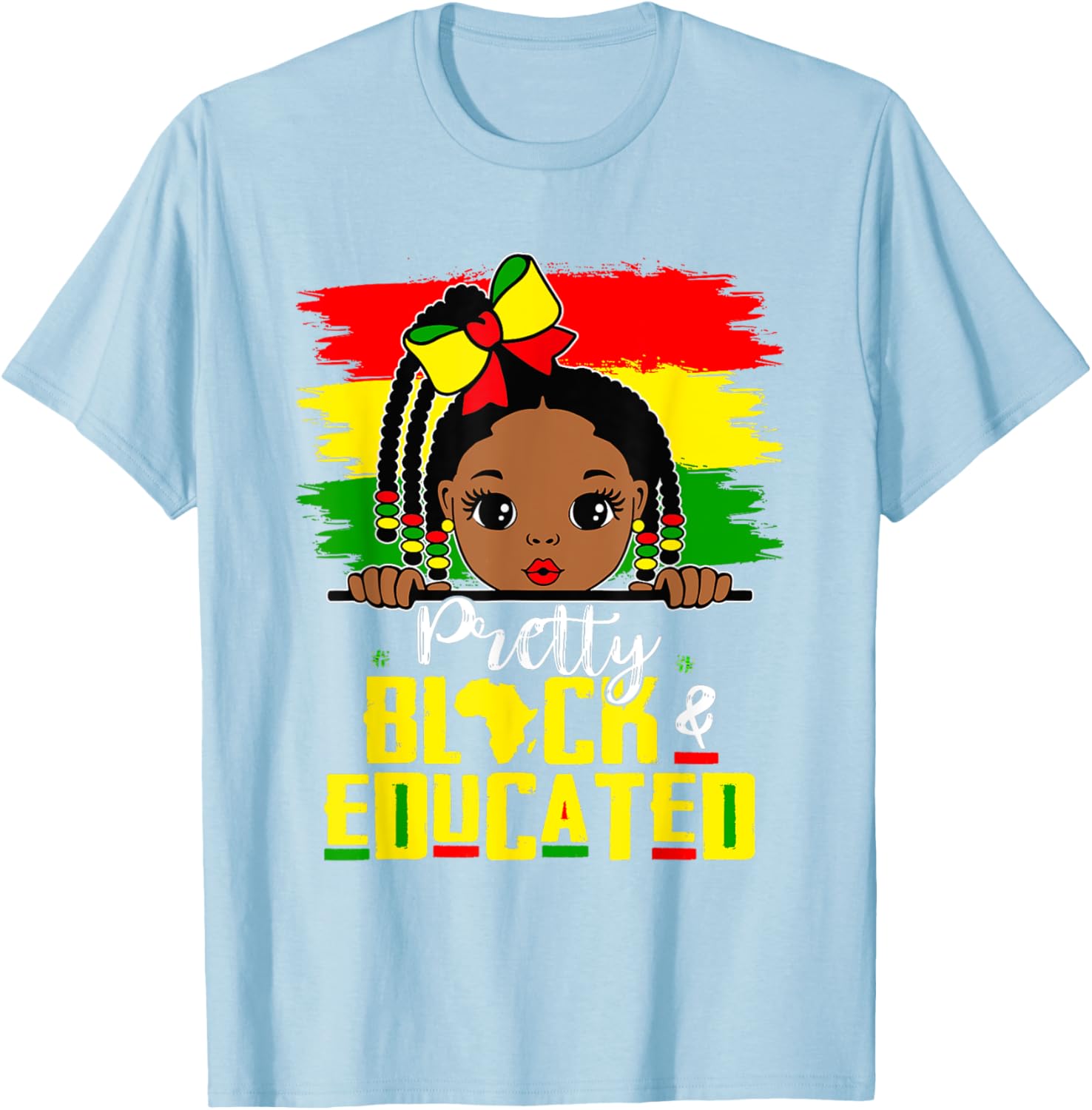 Pretty Black Educated Girls African History T-Shirt for Kids - 16