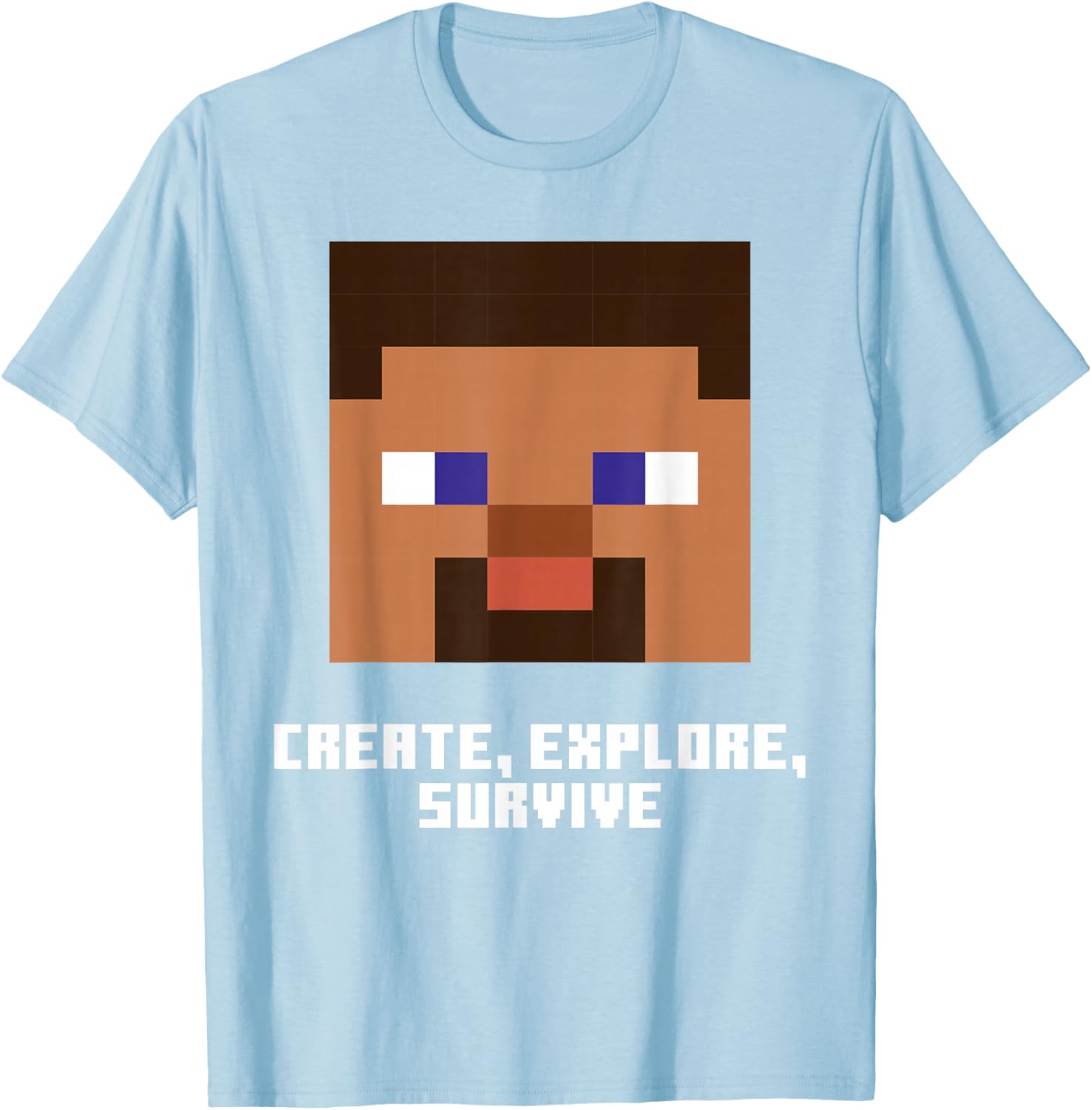 Minecraft Steve Face Create Explore Survive T-Shirt for Fans - 11