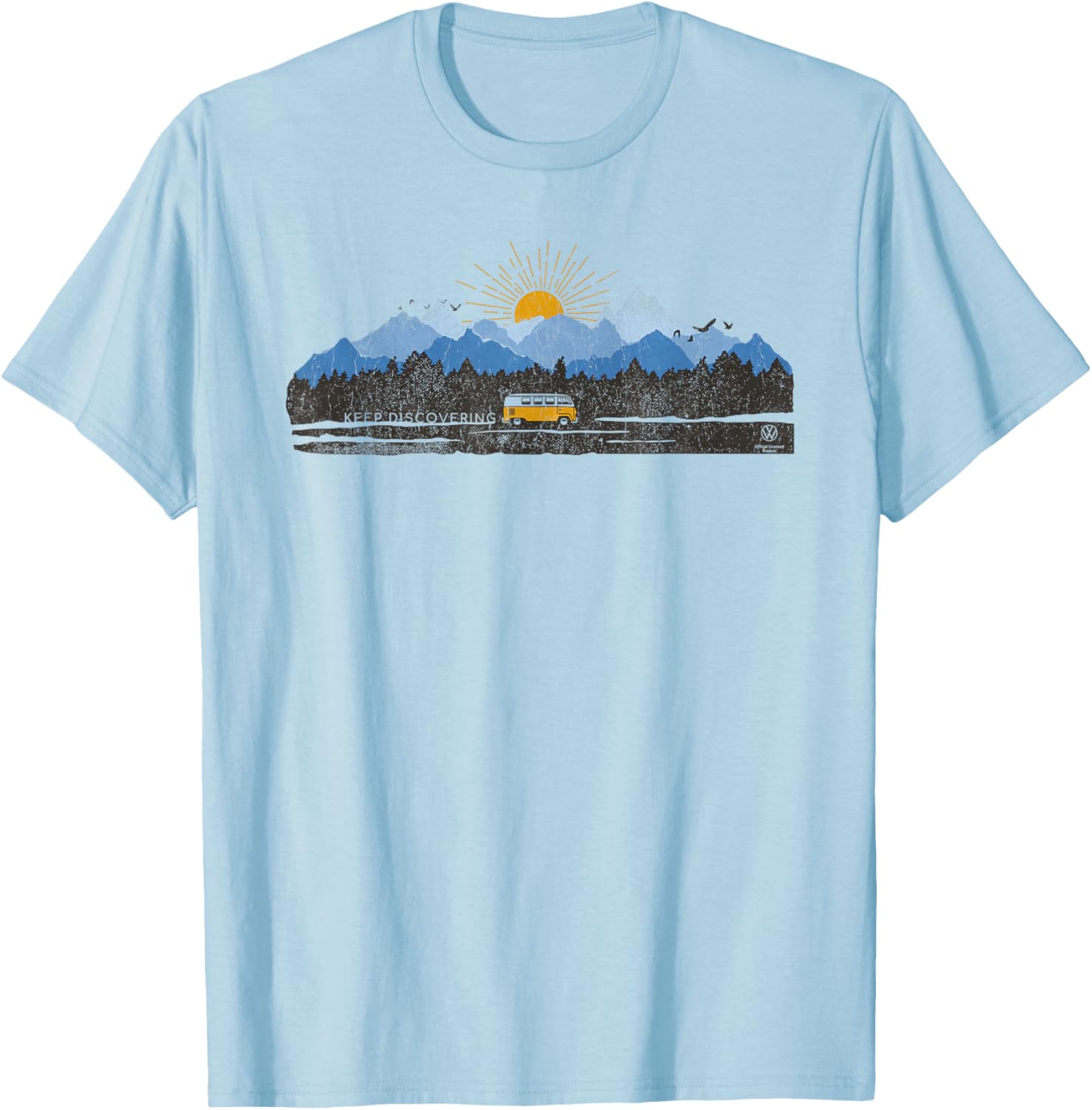 Explore the Outdoors Campervan Mountain Scene T-Shirt for Adventurers - 5