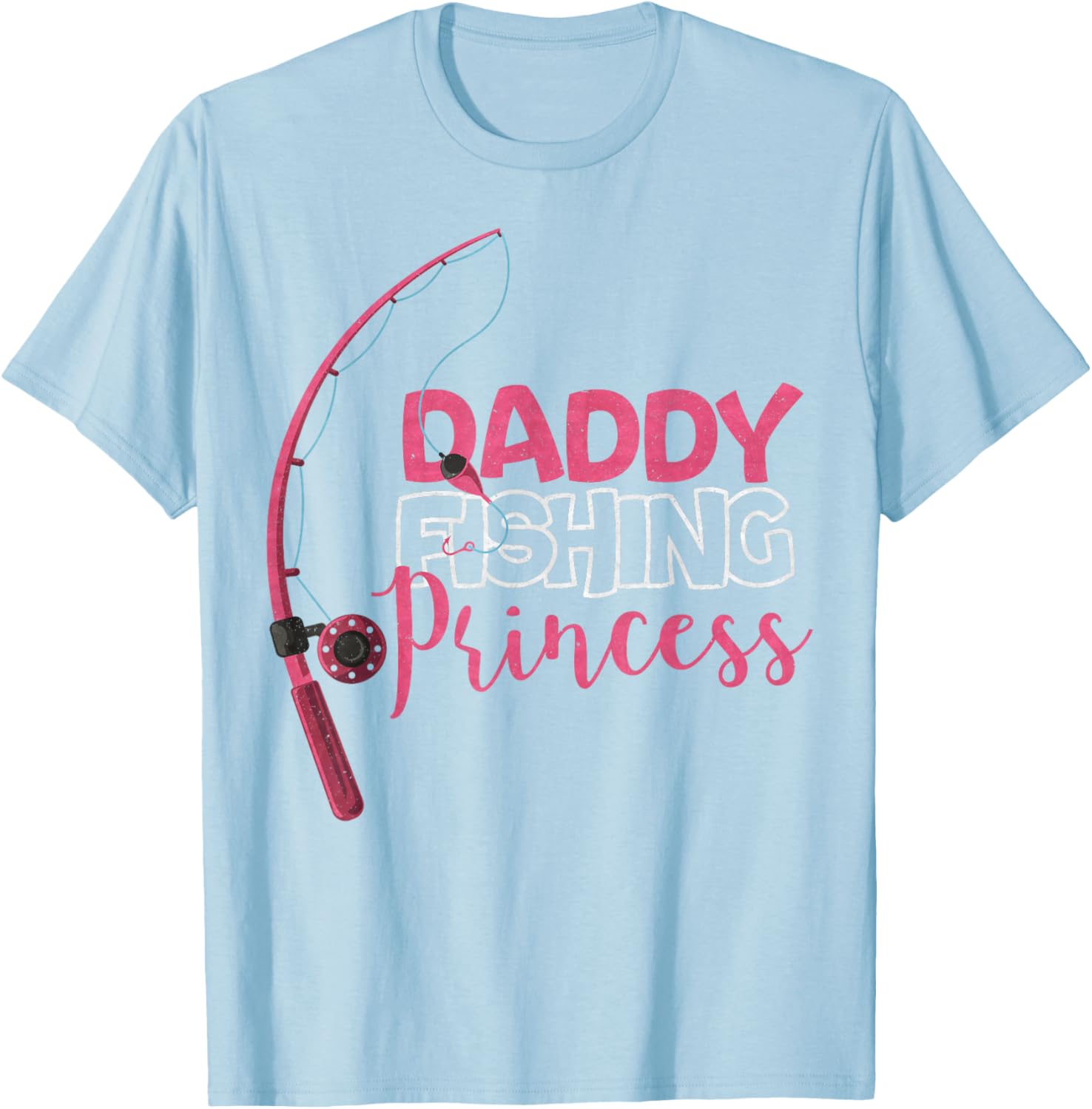 Funny Daddy's Fishing Princess T-Shirt for Girls - Cute Kids Apparel - 13
