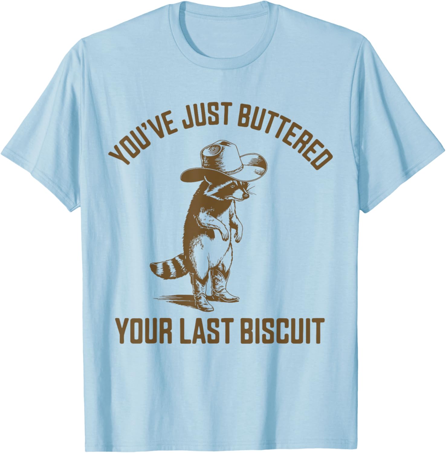 Funny Cowboy Raccoon T-Shirt Perfect for Biscuit Lovers and Humor Fans - 7