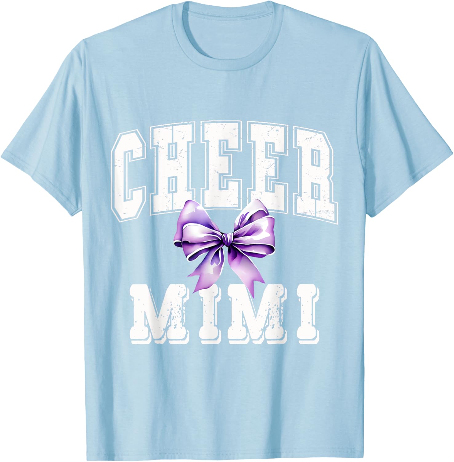 Cheer MIMI Coquette Purple Bow Cheerleader T-Shirt for Stylish Fans - 24