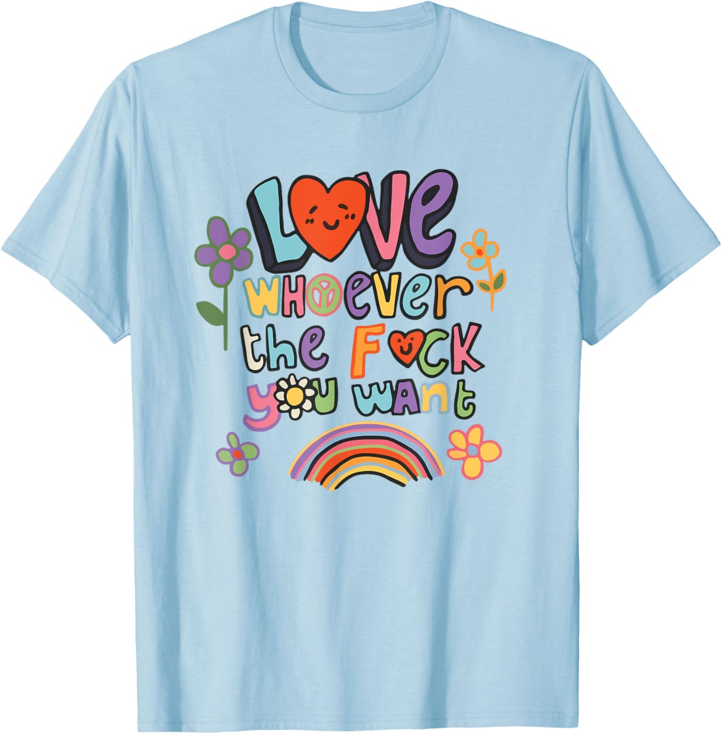 Love Whoever You Want LGBTQ Rainbow Pride Month T-Shirt for All - 15
