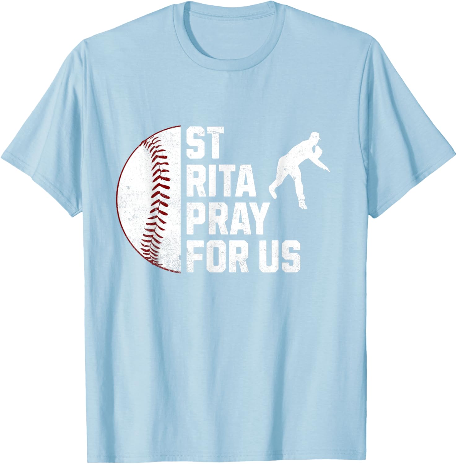 St Rita of Cascia Baseball Pitcher Patron Saint T-Shirt for Prayer Warriors - 10
