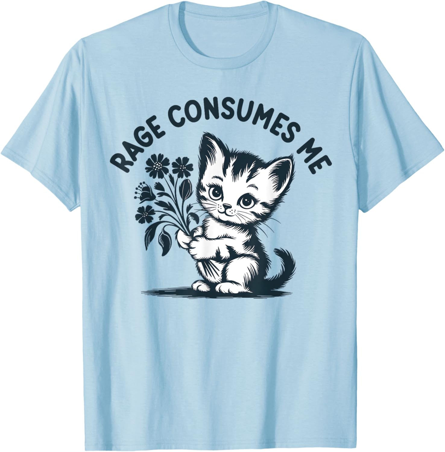 Cat Rage Consumes Me Funny T-Shirt for Men and Women - Stylish Pet Lover Tee - 9