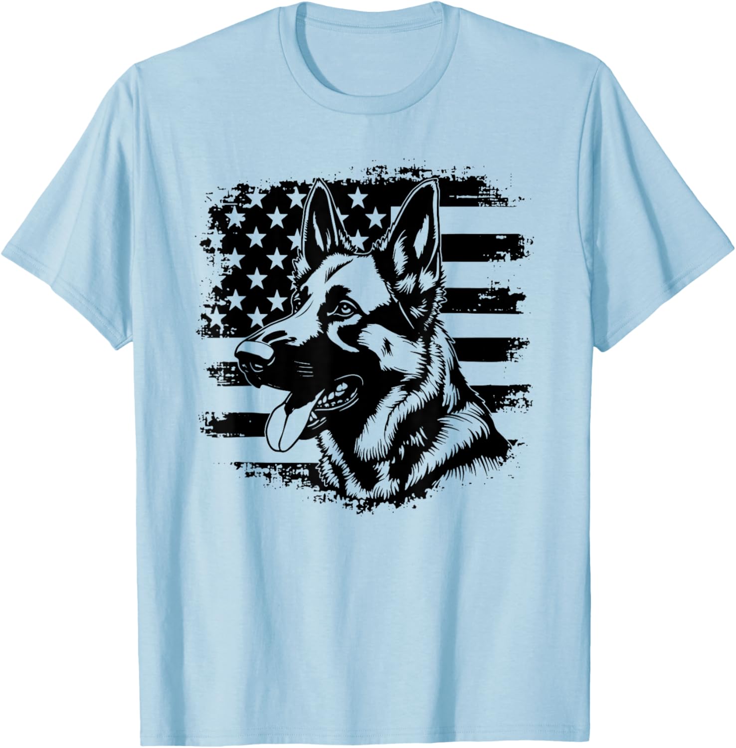 Patriotic German Shepherd USA Flag Sunglasses T-Shirt for 4th of July - 17