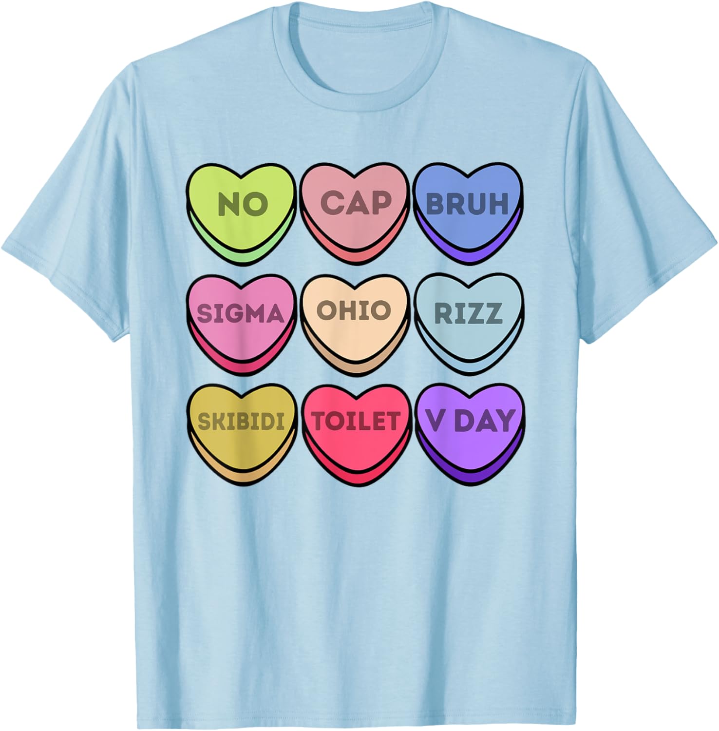 Rizz Valentines Candy Heart T-Shirt for Boys Fun Sigma Style No Cap - 21