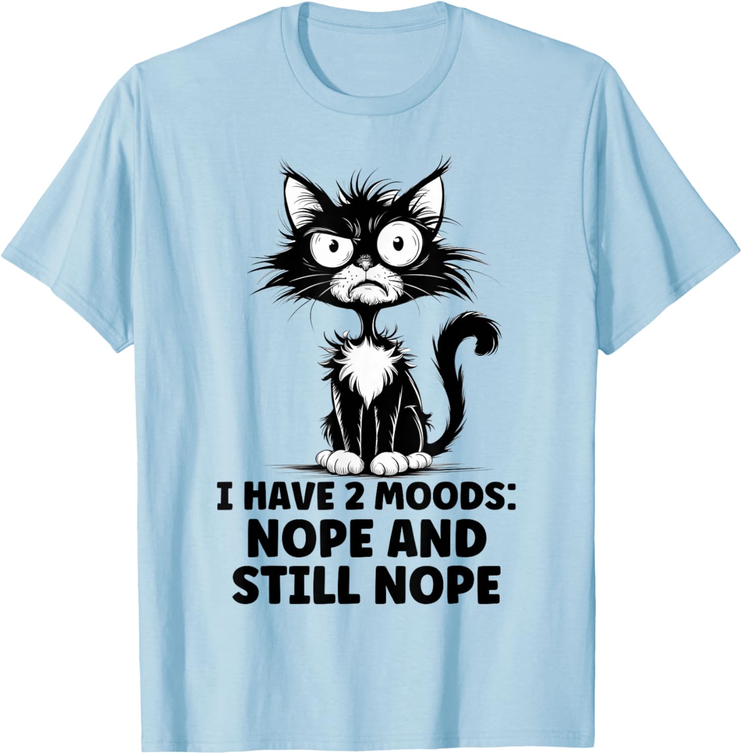 Funny Angry Stressed Cat Meme T-Shirt for Cat Lovers of All Ages - 3