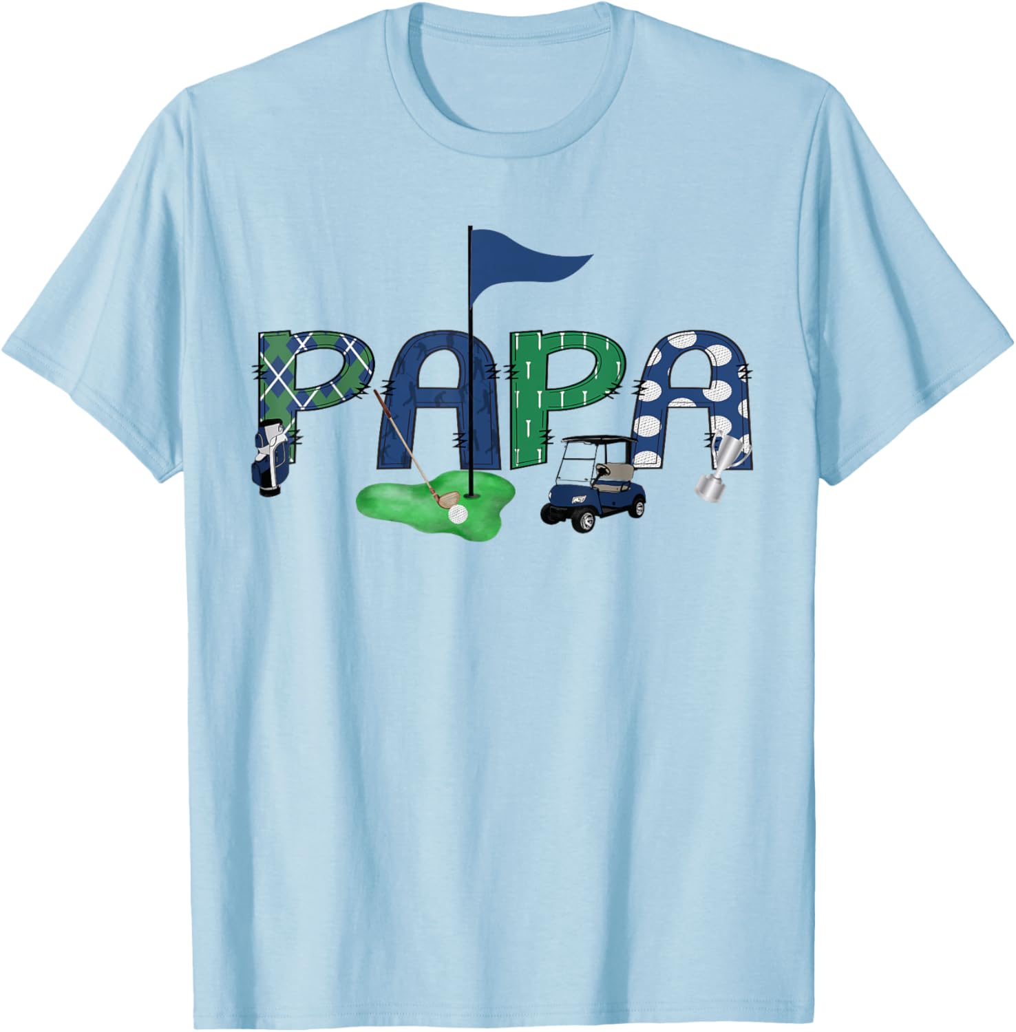 Papa Of The Birthday Boy Hole in One Golf T-Shirt for Celebrations - 7