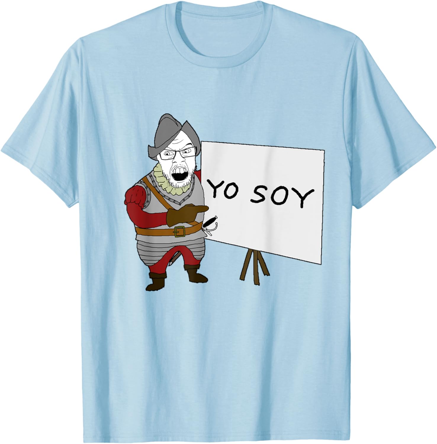Soyjak Conquistador Wojak Soyboy T-Shirt for Spanish Teachers - 29