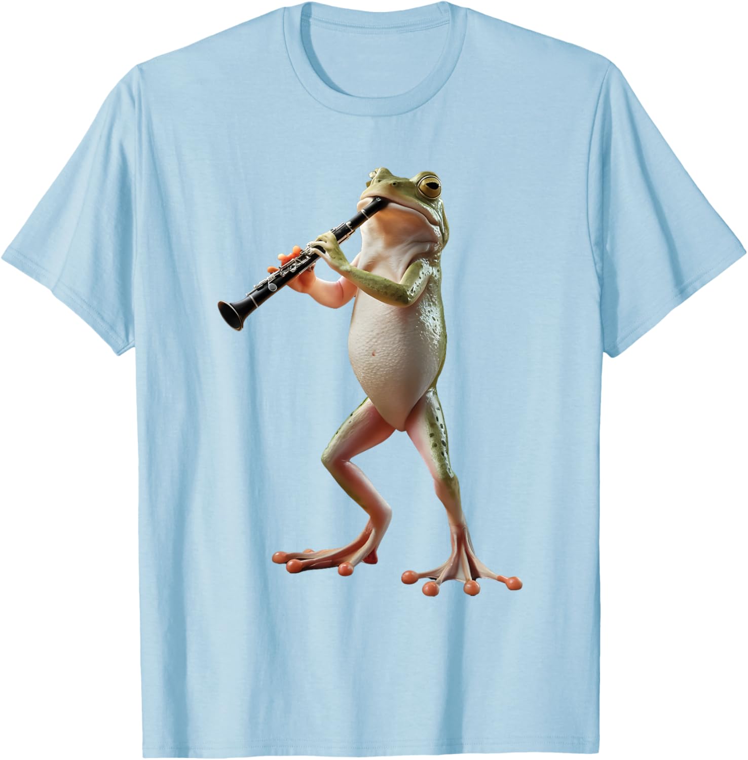 Cute Frog Playing Clarinet T-Shirt for Music Lovers and Nature Fans - 10