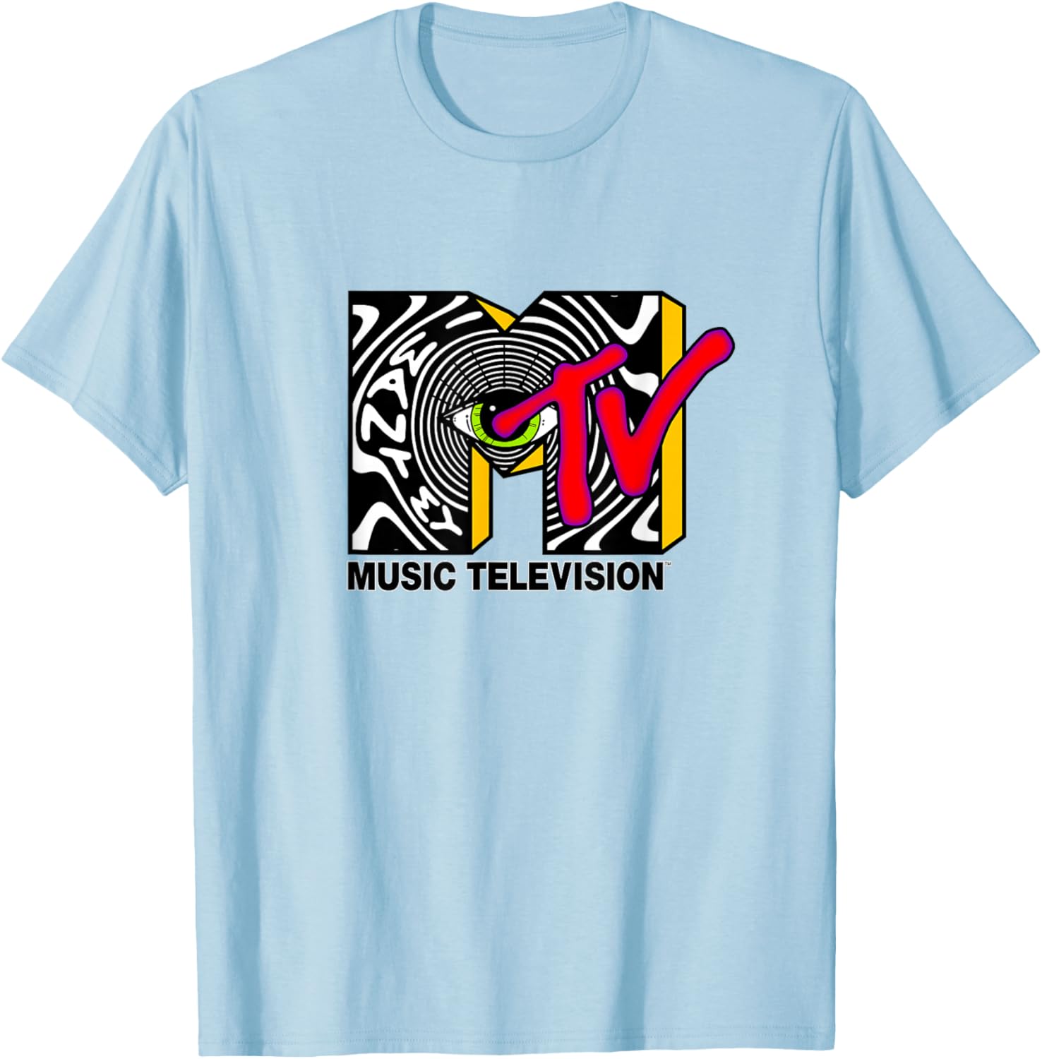 MTV Psychedelic Eye Logo T-Shirt – Unique Optical Illusion Artwear - 5