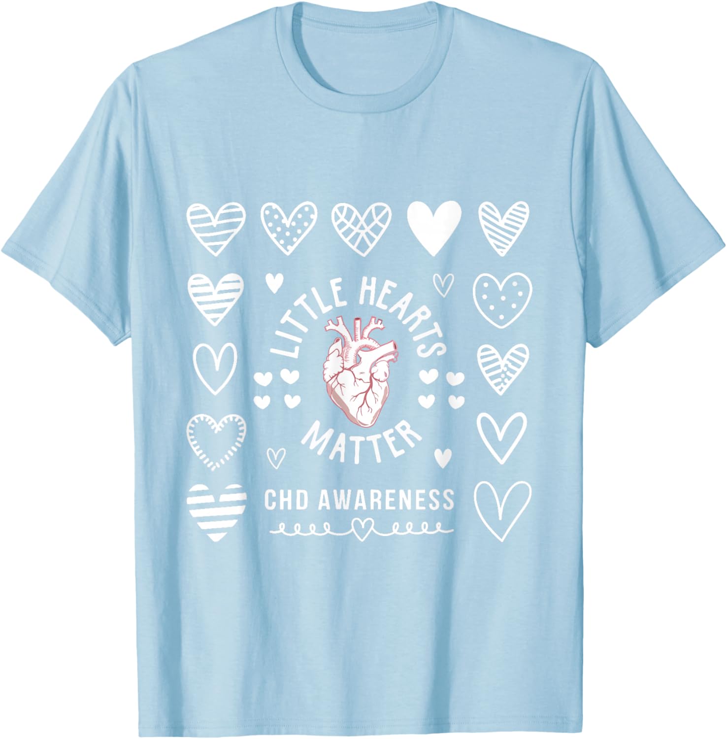 Heart Anatomy Valentine CHD Awareness T-Shirt for Heart Health Support - 10