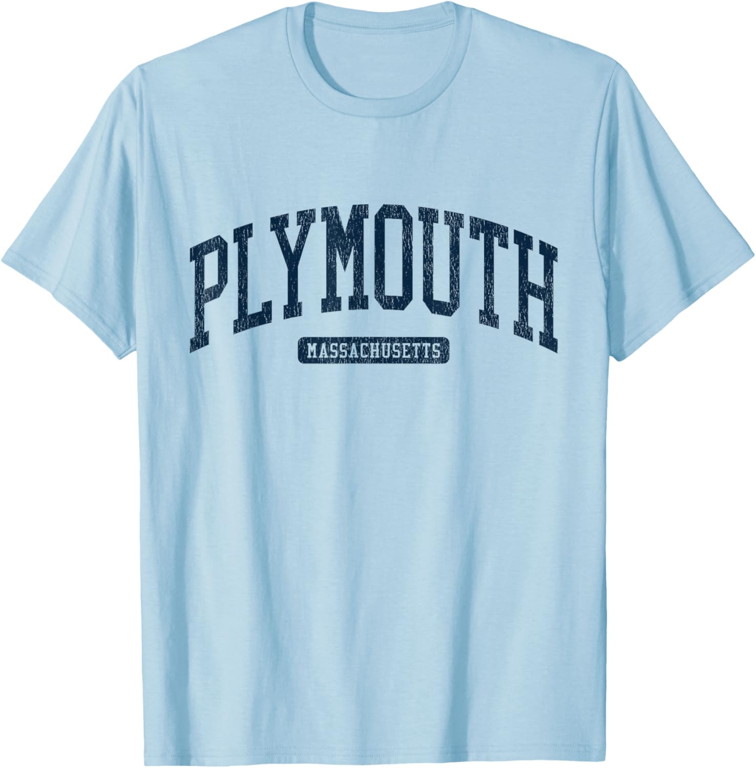 Plymouth MA College Blue T-Shirt for Stylish Campus Vibes - 13