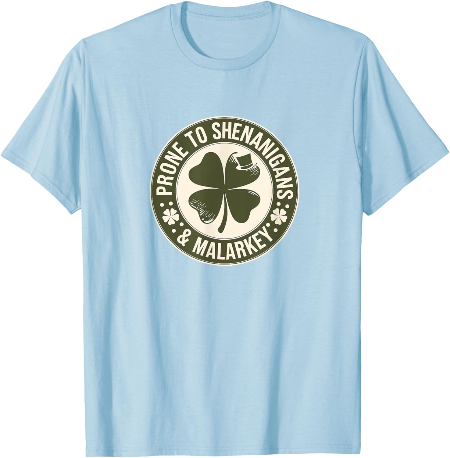 Prone to Shenanigans St Patrick's Day Clover T-Shirt for Fun Celebrations - 21