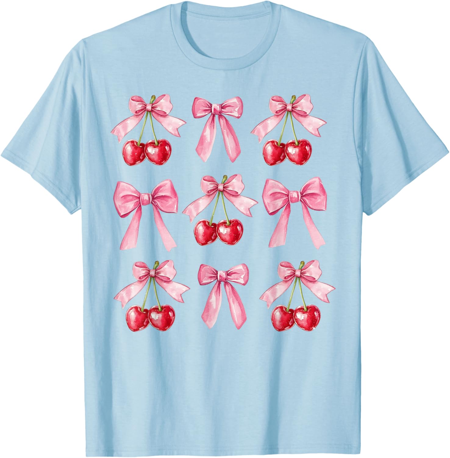 Cute Pink Coquette Bow Cherry Valentine's Day Sweater for Women and Girls - 5