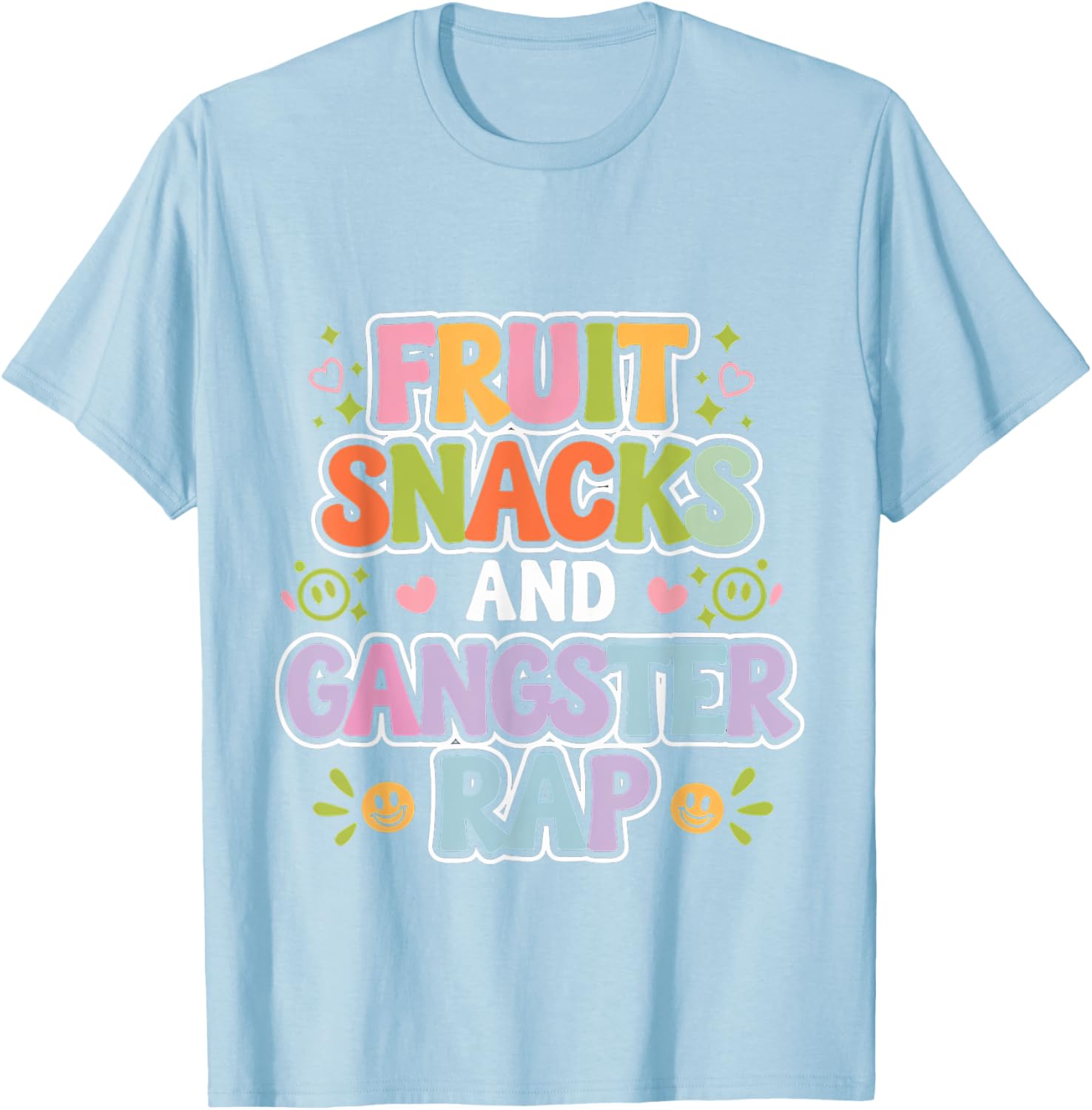 Fun Fruit Snacks and Gangster Rap Kid-Friendly Humor T-Shirt for Kids - 3