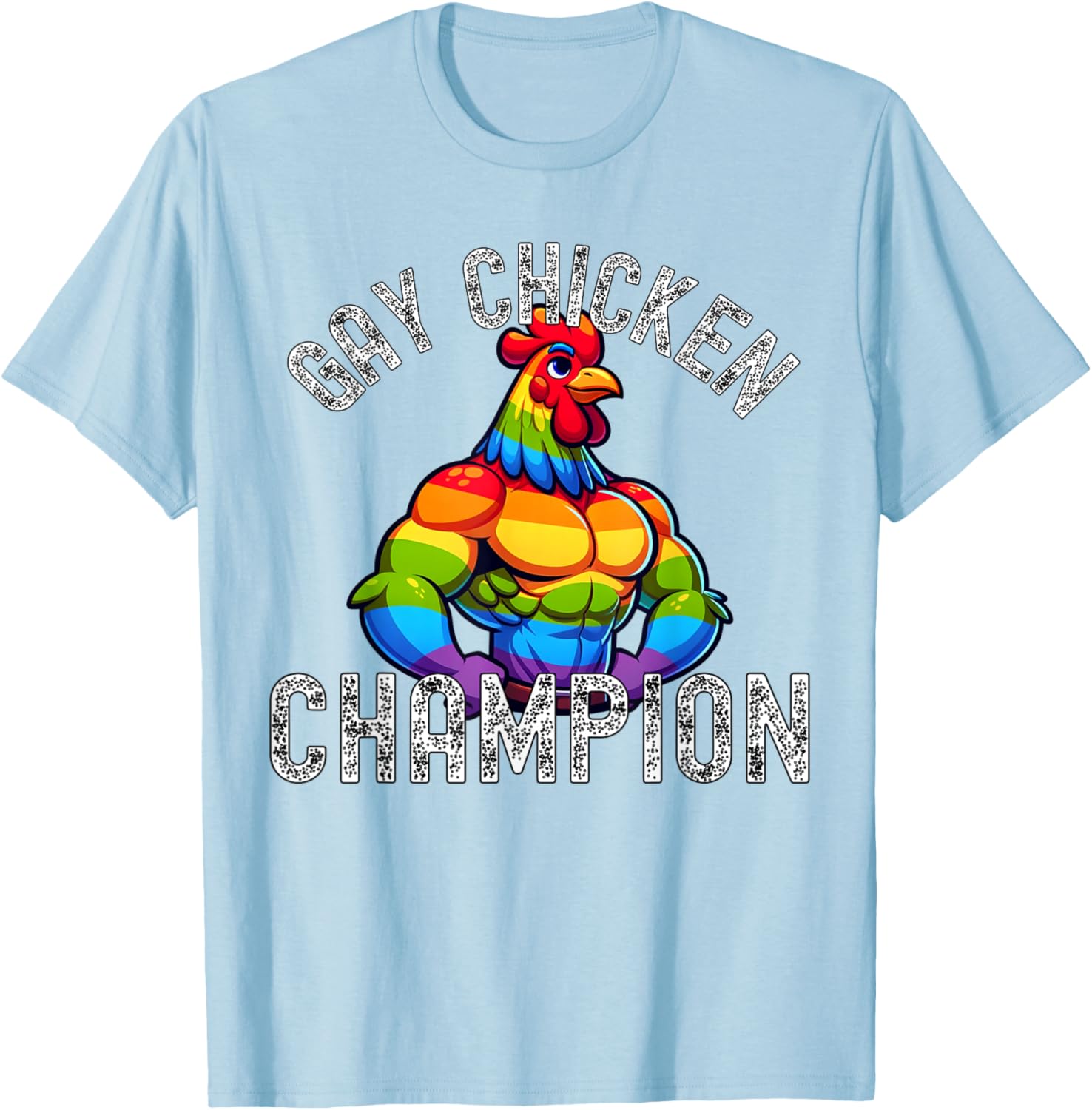 Gay Chicken Champion T-Shirt Fun Pride Apparel for LGBTQ+ Enthusiasts - 8