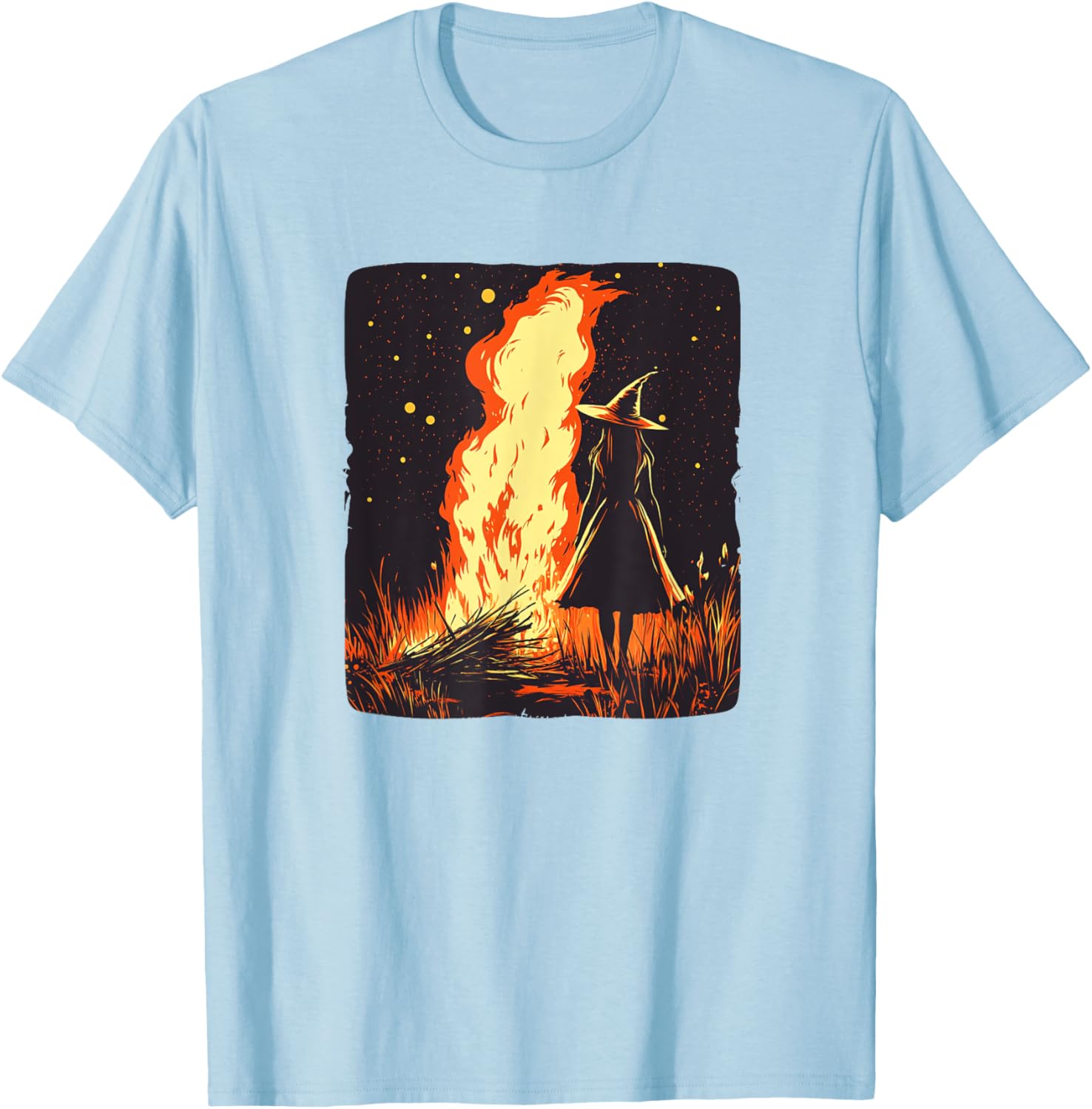Spellbinding Witch and Bonfire Magic T-Shirt for Enchanting Nights - 2
