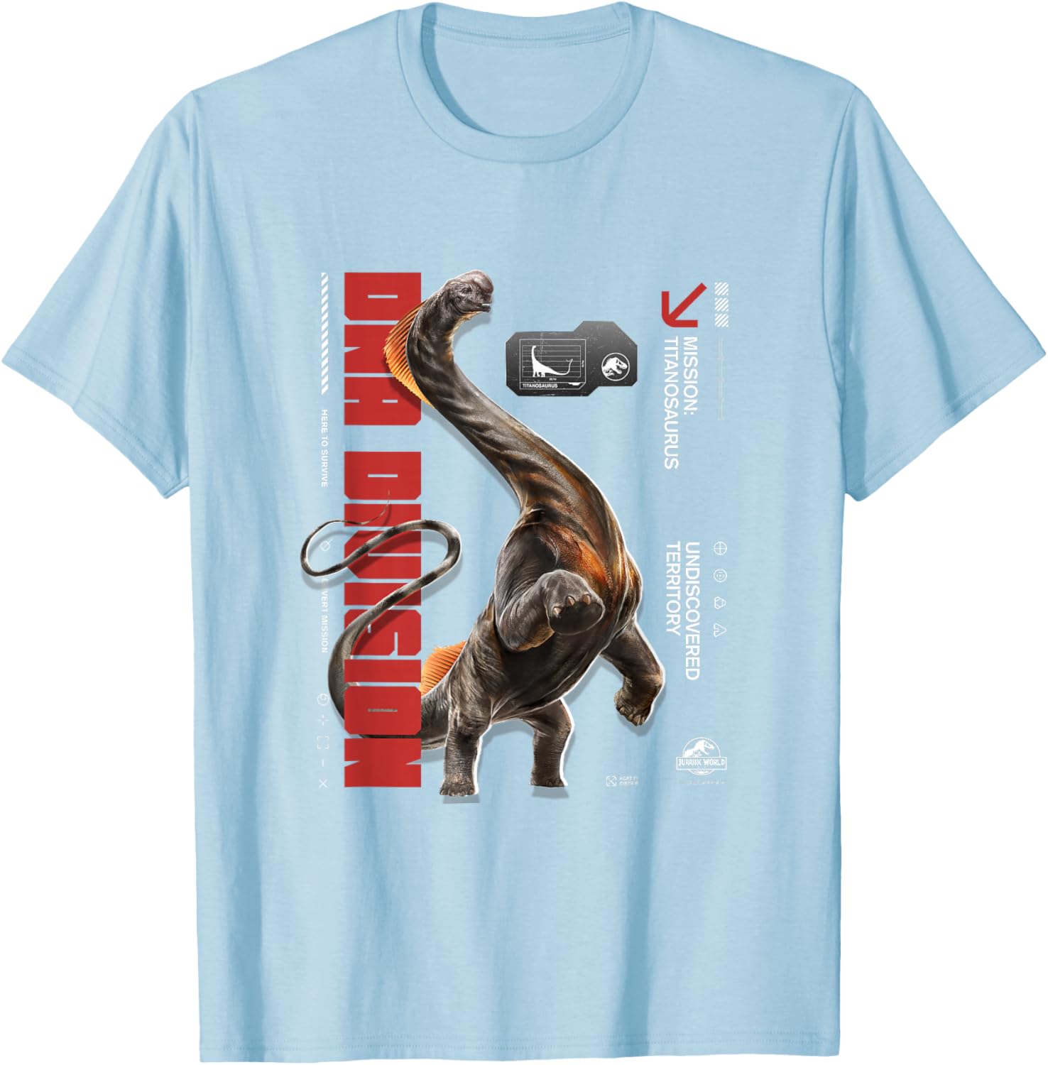 Jurassic World Rebirth Titanosaurus DNA Division T-Shirt for Dino Fans - 23