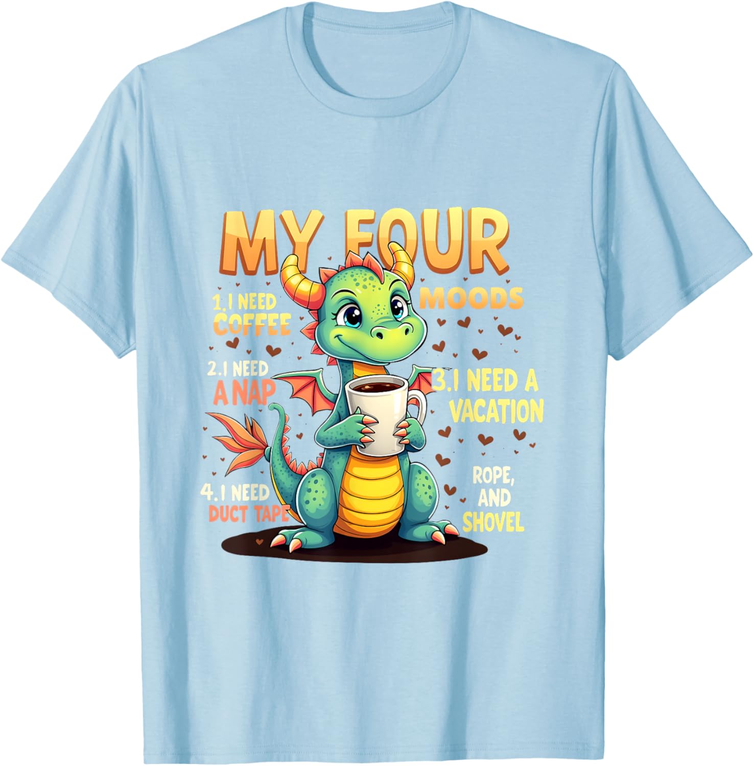 I Need A Nap Dragon Coffee Lover T-Shirt for Coffee Enthusiasts - 3