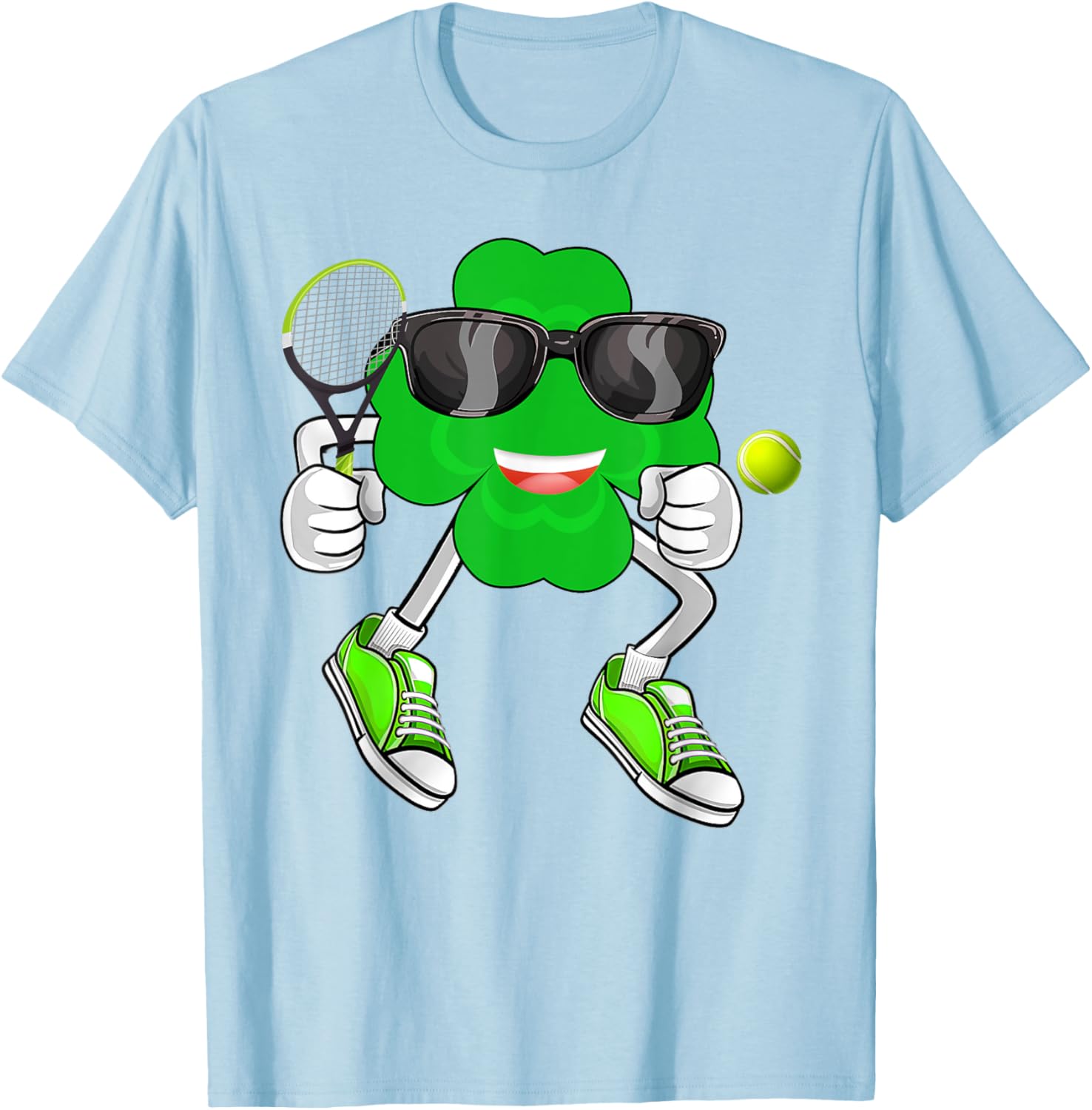 Shamrock Tennis Leprechaun Hat St. Patrick's Day T-Shirt for Boys - 8