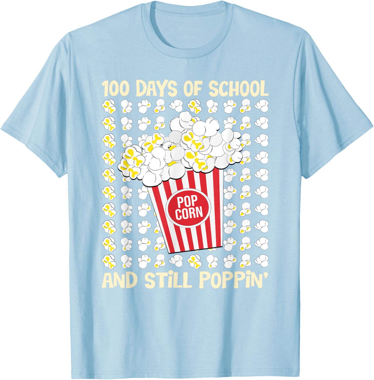 100 Days of School Loving Popcorn T-Shirt for Kids and Adults - 21