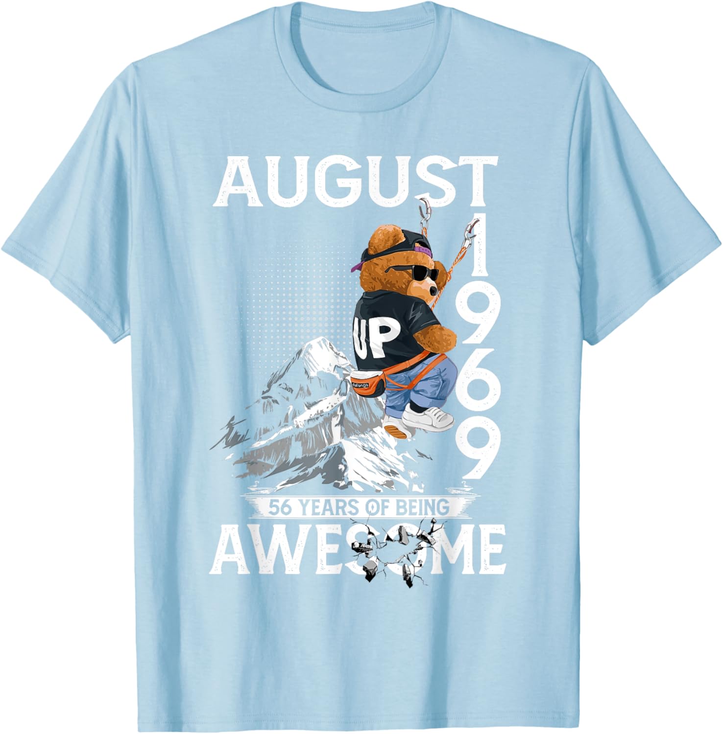 56th Birthday Bear Legends August 1969 T-Shirt for Men Gifts - 14