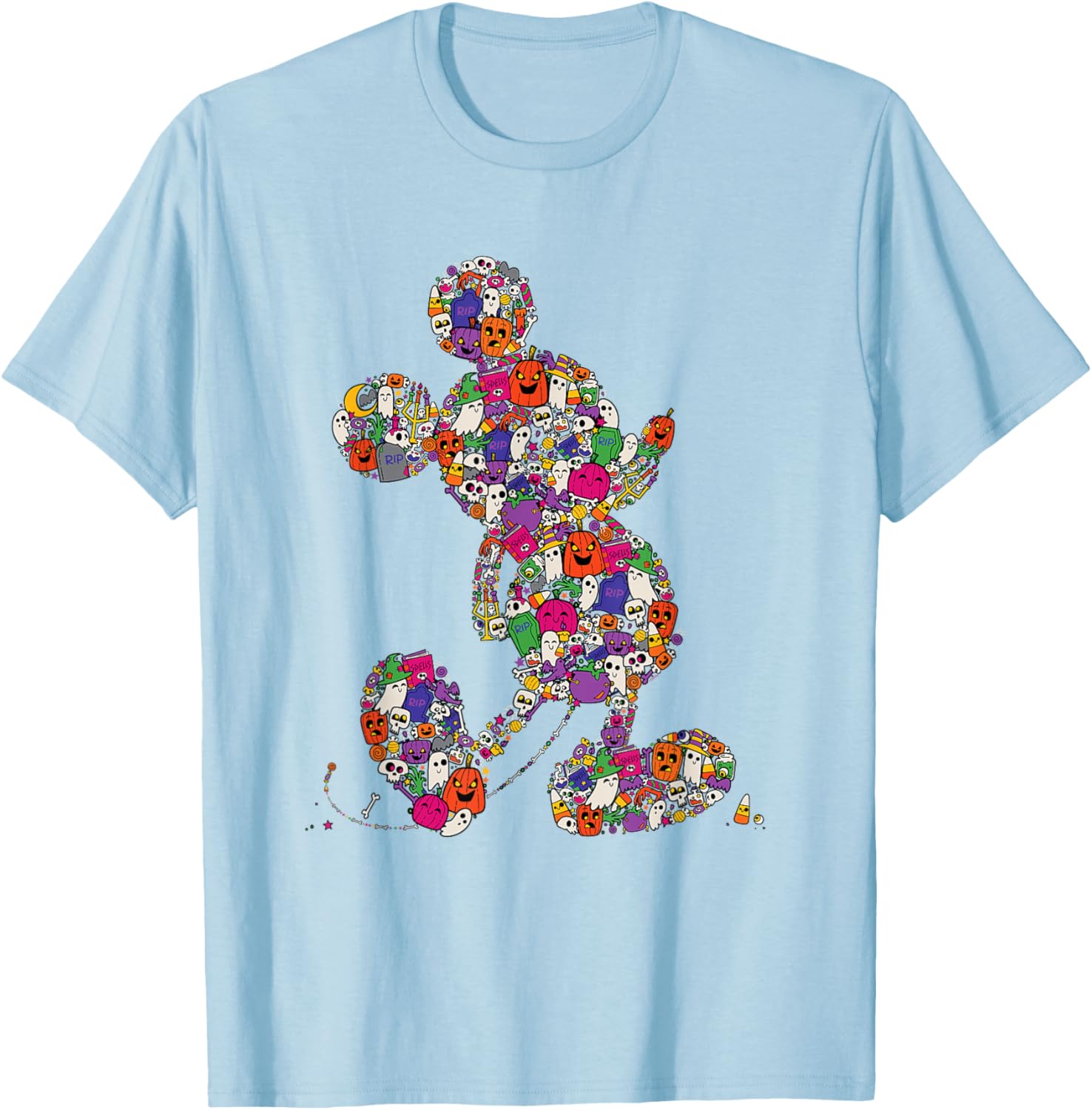 Cute Mickey Mouse Halloween T-Shirt Spooky Silhouette for Kids and Adults - 12