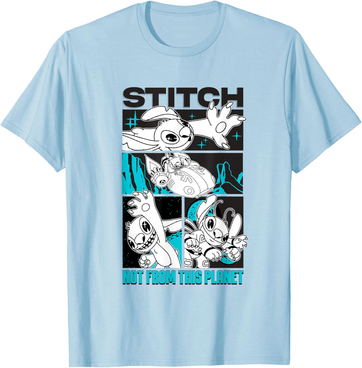 Disney Lilo and Stitch Not from This Planet Neon T-Shirt for Fun Fans - 4