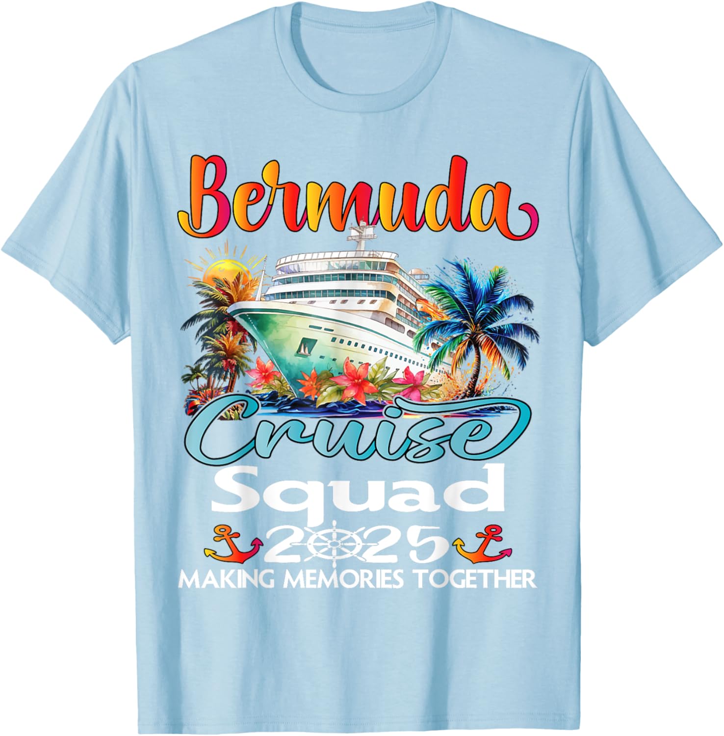 Bermuda Cruise Squad 2025 Family T-Shirt for Fun Adventures at Sea - 17