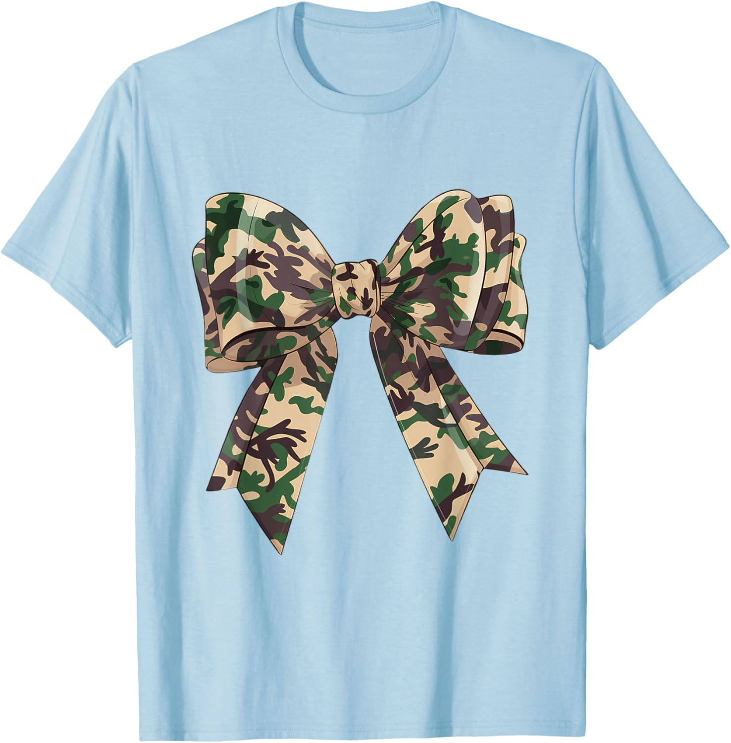 Chic Camouflage Bow Coquette T-Shirt for Hunting Women and Girls - 20