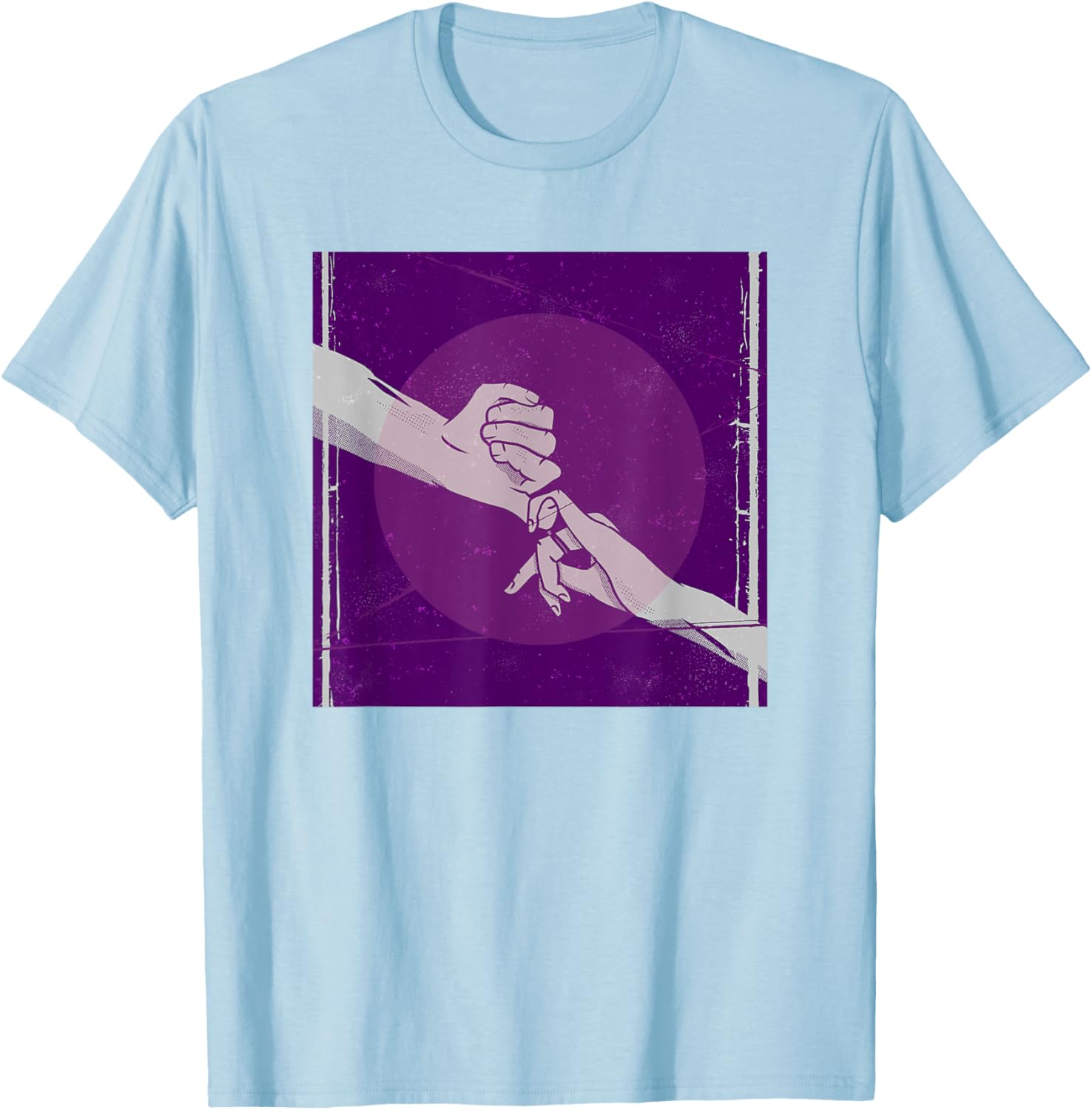 Romantic Couple Holding Hands Retro Poster T-Shirt for Lovebirds - 9
