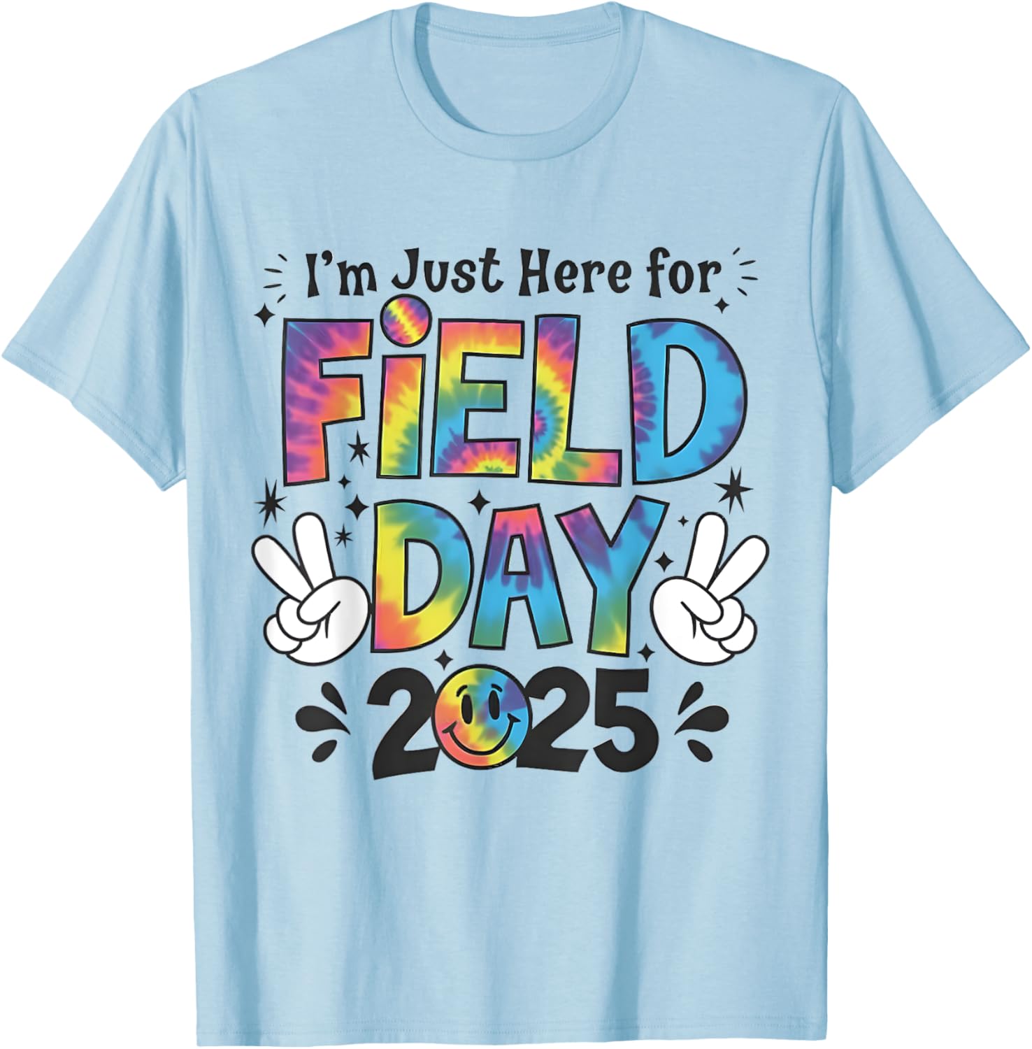 Tie Dye Field Day 2025 Peace Sign T-Shirt for Kids and Teachers - 3