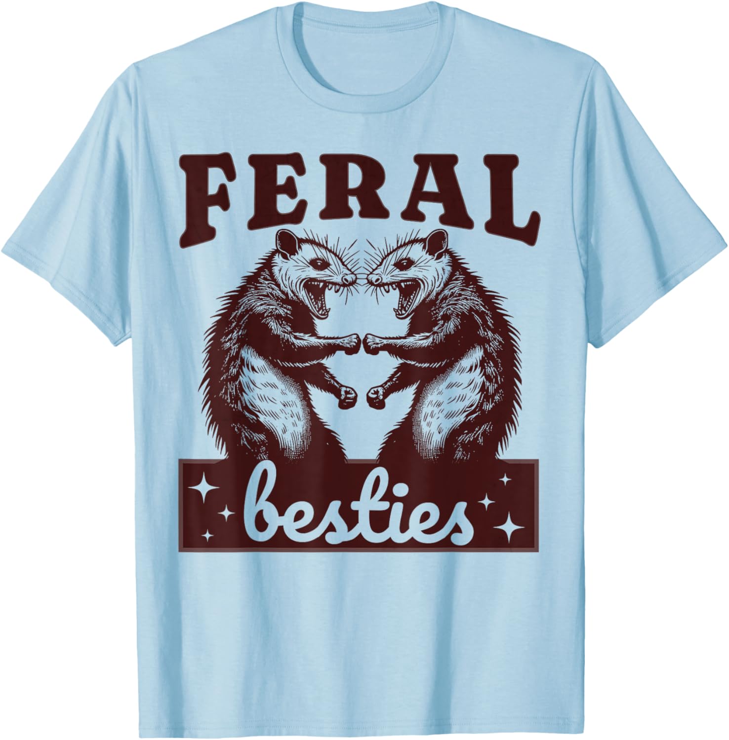 Possum Feral Besties Funny Matching BFF T-Shirt for Twinning Fun - 9