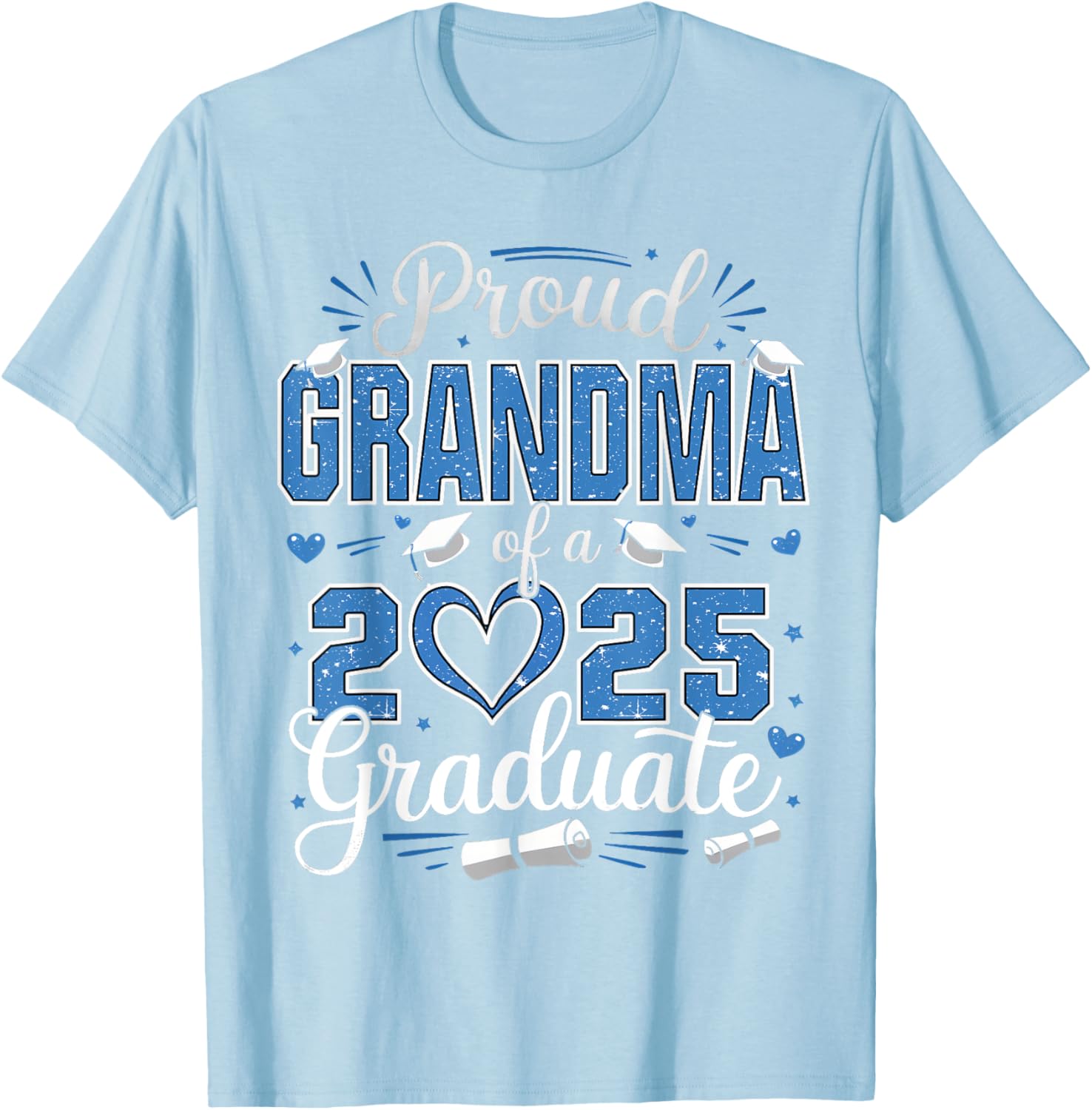 Proud Grandma Of A Class Of 2025 Graduate Senior T-Shirt for Women - 3