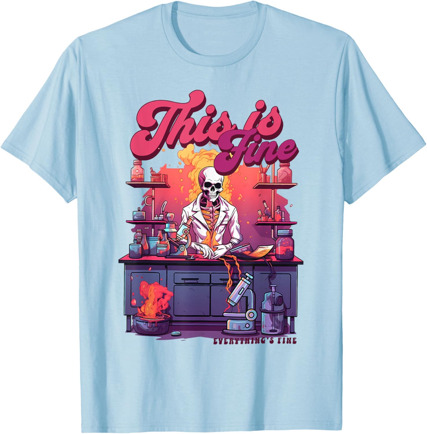 Funny Skeleton Microbiology Laboratory T-Shirt for Lab Techs - 5